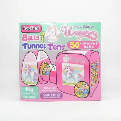 PopTent 4-in-1 Tunnel Play Tent Unicorn Edition - Toys Heaven