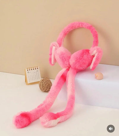 Plush Bunny Ear Muffs with Squeeze-to-Move Ears - Toys Heaven