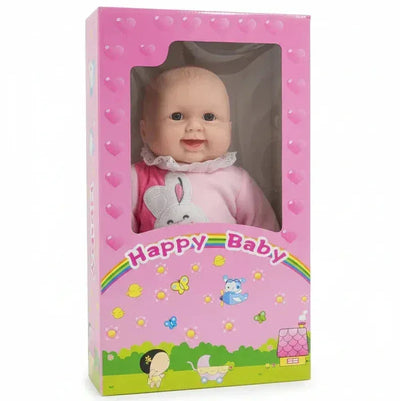 Happy Baby Sweetheart Soft Body Doll - Pink Bunny Outfit - Toys Heaven
