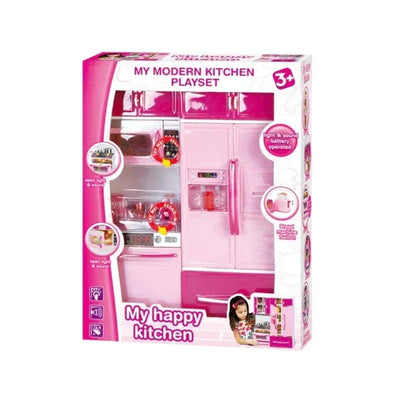Pink Modern Kitchen Set For Kids - Toys Heaven